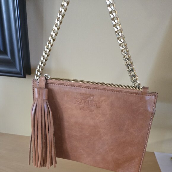 Sancia clutch with gold chain and tassle - Picture 1 of 6